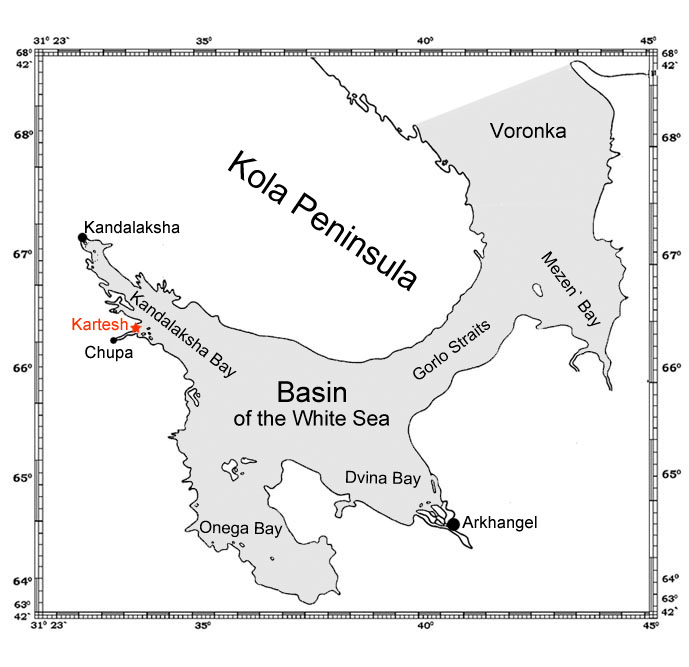 Map of the White Sea