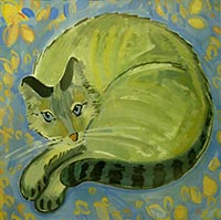 Кошка с голубыми глазами