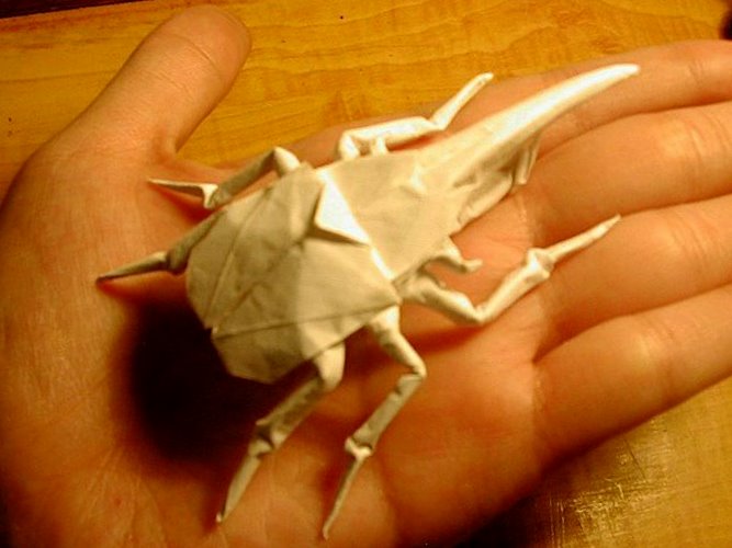 Оригами Кузнечик. Схема